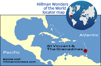 grenadines map vincent caribbean islands location