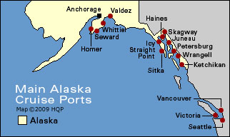 major cruise ports in alaska
